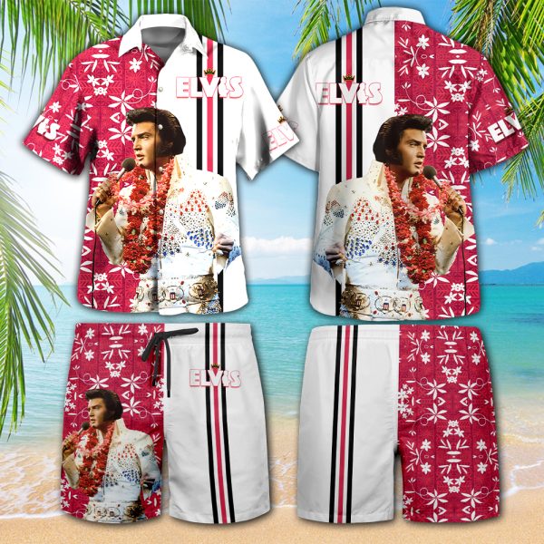 Elvis Presley 3D Hawaiian Shirt Shorts - HOATT 2383