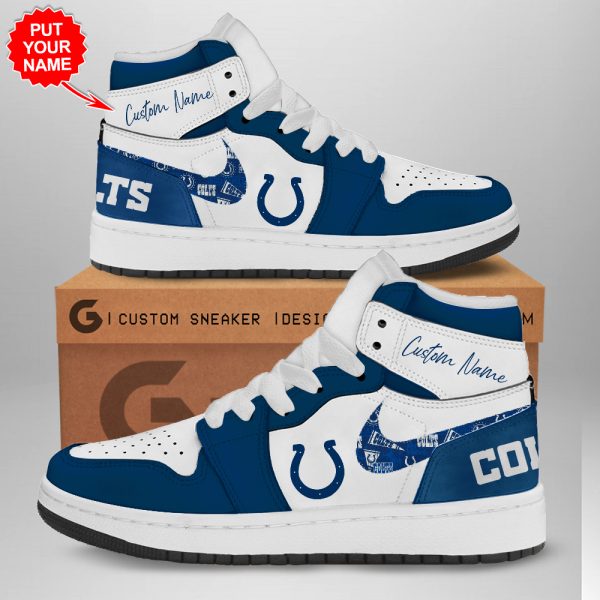 Personalized Indianapolis Colts AJ 1 Sneaker - TANTN 1578