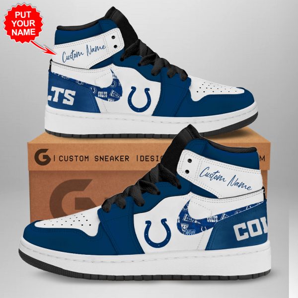 Personalized Indianapolis Colts AJ 1 Sneaker - TANTN 1578