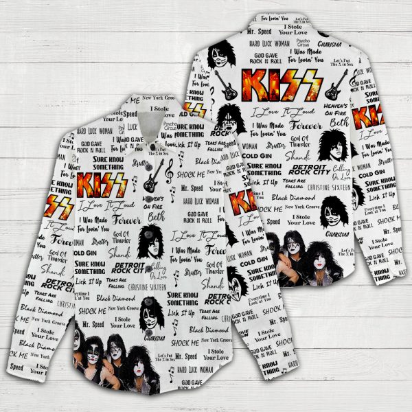 Kiss Band 3D Linen Shirt - HOATT 3794