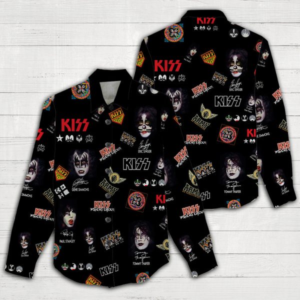 Kiss Band 3D Linen Shirt - HOATT 3775