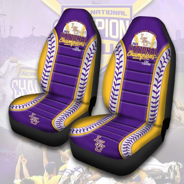 LSU Tigers Baseball 2PCS Car Seat Cover - HOATT 3556