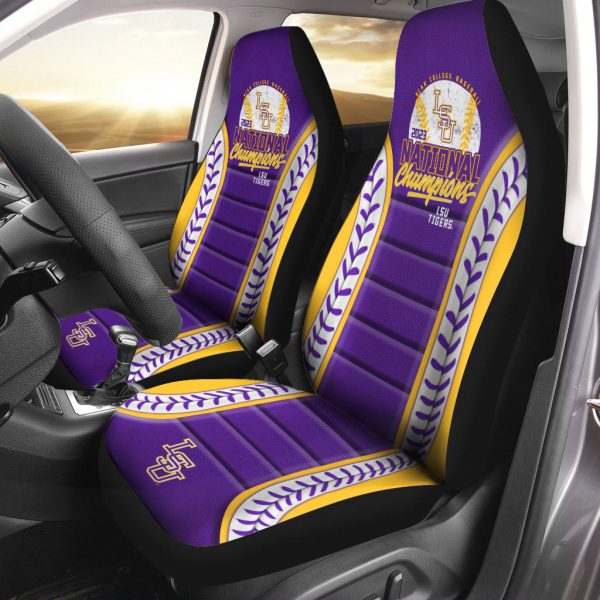 LSU Tigers Baseball 2PCS Car Seat Cover - HOATT 3556