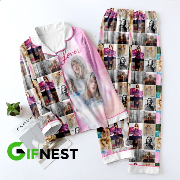 Taylor Swift Button Down Pajamas Set - HOATT 3826