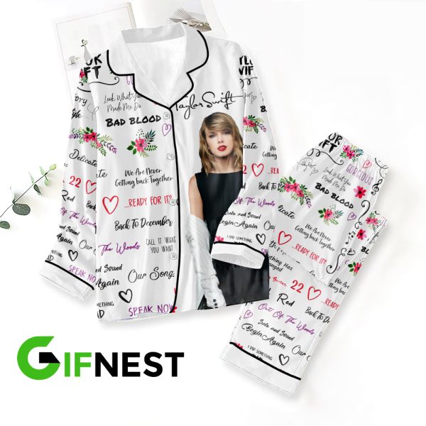 Taylor Swift Button Down Pajamas Set - HOATT 3625