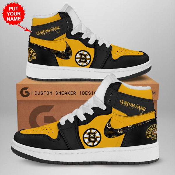 Personalized Boston Bruins AJ 1 Sneaker - TANTN 1711