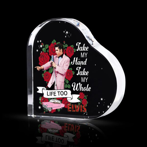 Elvis Presley Heart Shape Acrylic Plaque - TANTN 2016