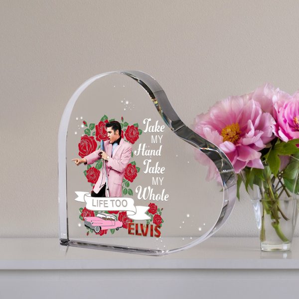 Elvis Presley Heart Shape Acrylic Plaque - TANTN 2016