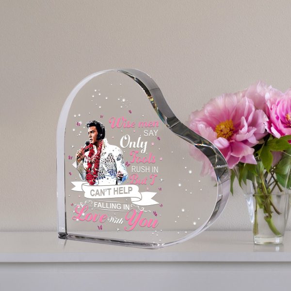 Elvis Presley Heart Shape Acrylic Plaque - TANTN 2017