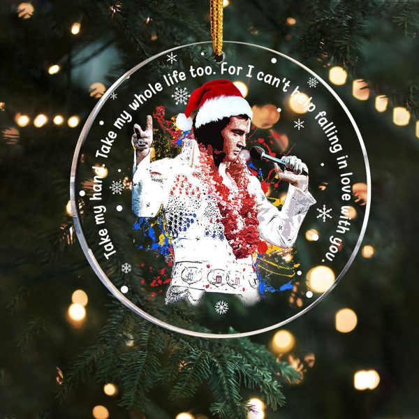 Elvis Presley Clear 1-Sided Acrylic Ornament - TANTN 2010.4