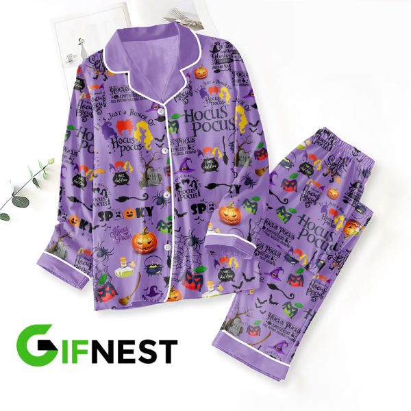 Hocus Pocus Button Down Pajamas Set - VANDH 668