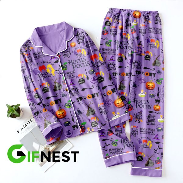 Hocus Pocus Button Down Pajamas Set - VANDH 668