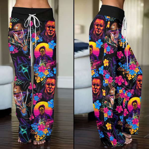 Horror Movies High-Waisted Straight-Leg Trousers - VANDH 715