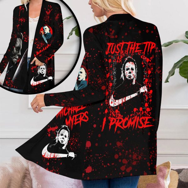 Horror Movies Women’s Patch Pocket Cardigan – VANDH 775