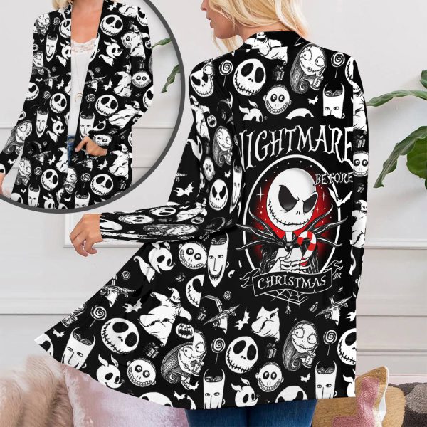 Jack Skellington Women’s Patch Pocket Cardigan – TANTN 1927