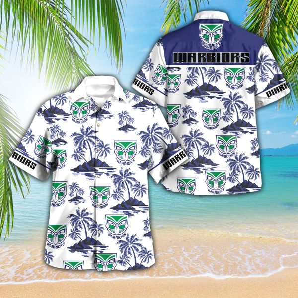 New Zealand Warriors 3D Hawaiian Shirt Shorts - VANDH 588