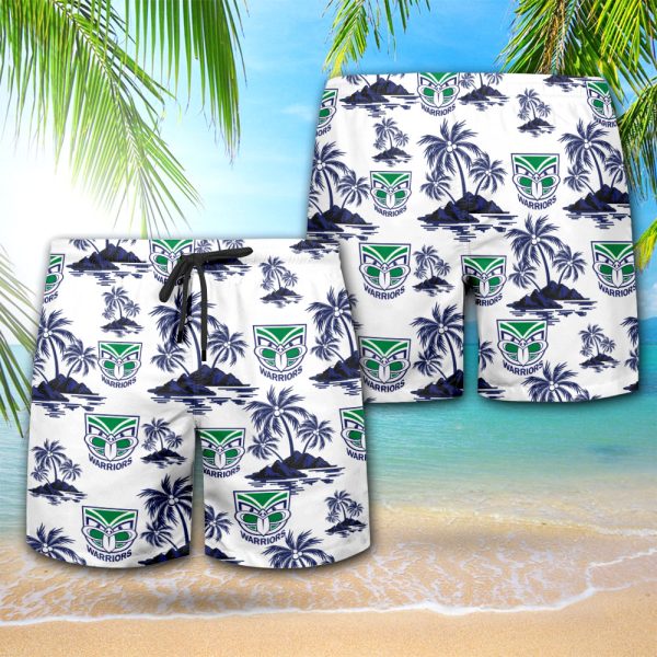 New Zealand Warriors 3D Hawaiian Shirt Shorts - VANDH 588