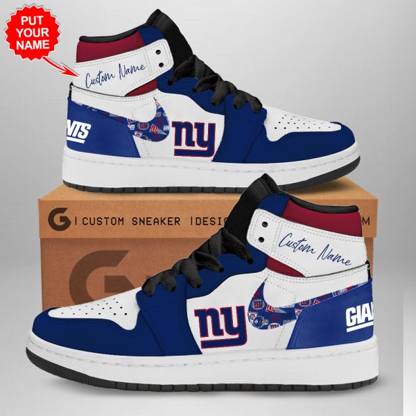 Personalized New York Giants AJ 1 Sneaker - TANTN 1598