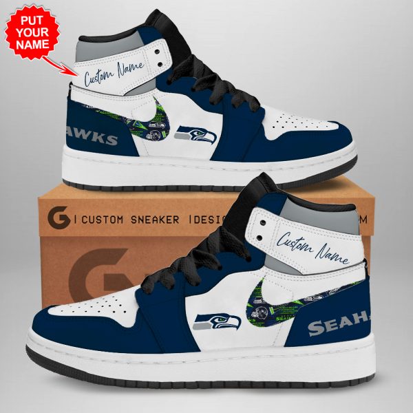 Personalized Seattle Seahawks AJ 1 Sneaker - TANTN 1620