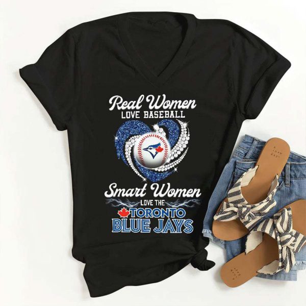 Toronto Blue Jays 3D Women’s V-neck T-Shirt - TANTN 1905