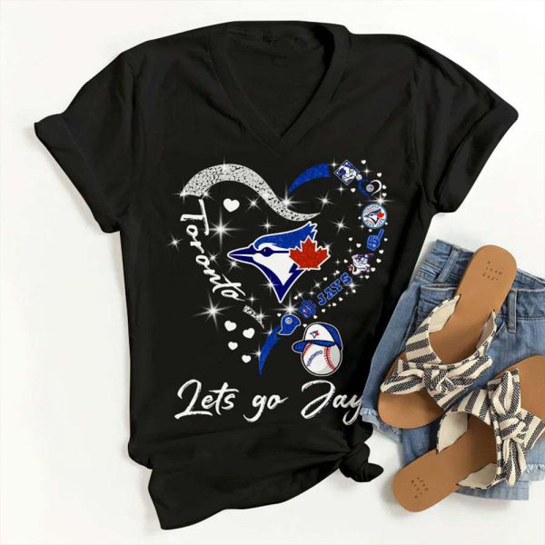 Toronto Blue Jays 3D Women’s V-neck T-Shirt - TANTN 1904