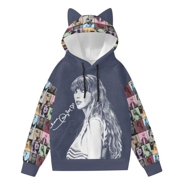 Taylor Swift 3D Hoodie With Decorative Ears - VANDH 1726