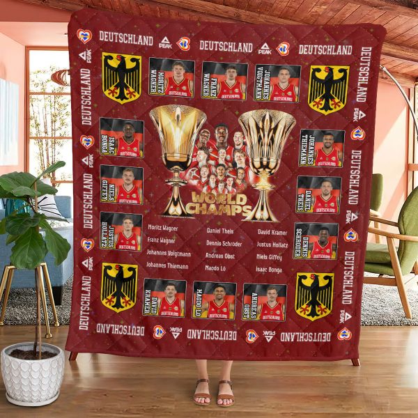 Germany Men's National Basketball Team Quilt Blanket - ANHNV 1850