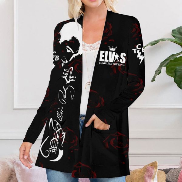 Elvis Presley Women's Patch Pocket Cardigan - ANHNV 1894