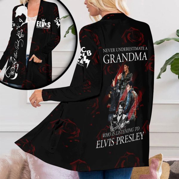 Elvis Presley Women's Patch Pocket Cardigan - ANHNV 1894