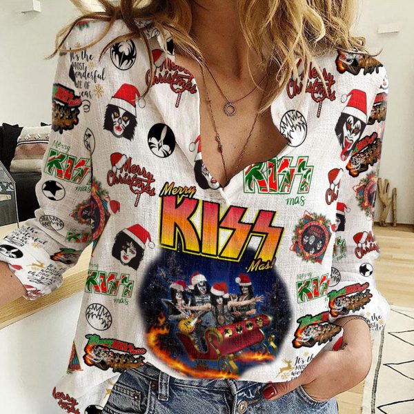 Kiss Band 3D Linen Shirt - ANHNV 1910