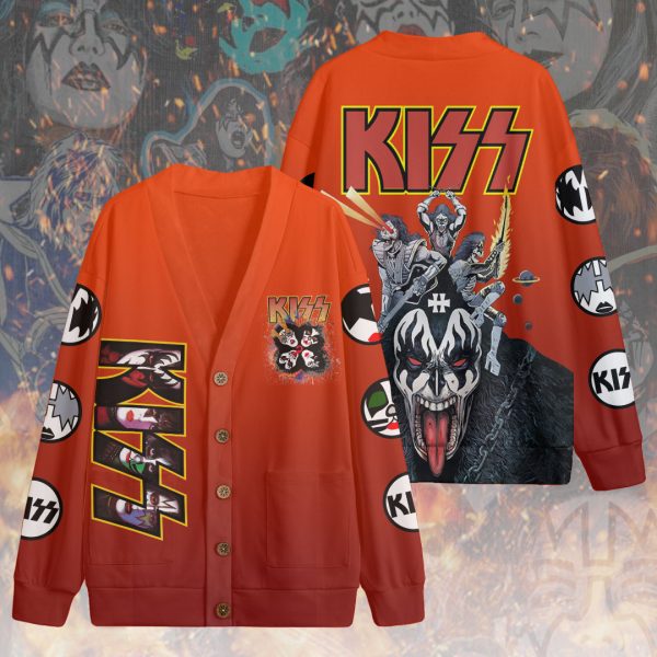 Kiss Band Unisex Knitted Cardigan - ANHNV 1941