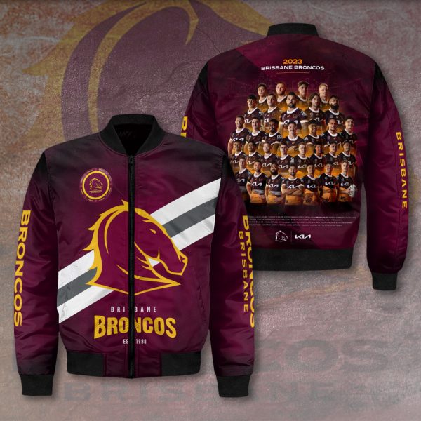 Brisbane Broncos 3D Bomber Jacket - VANDH 1128