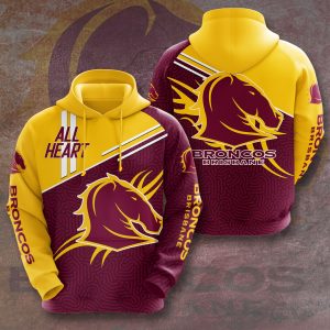 Brisbane Broncos 3D Hoodie Leggings - VANDH 1090