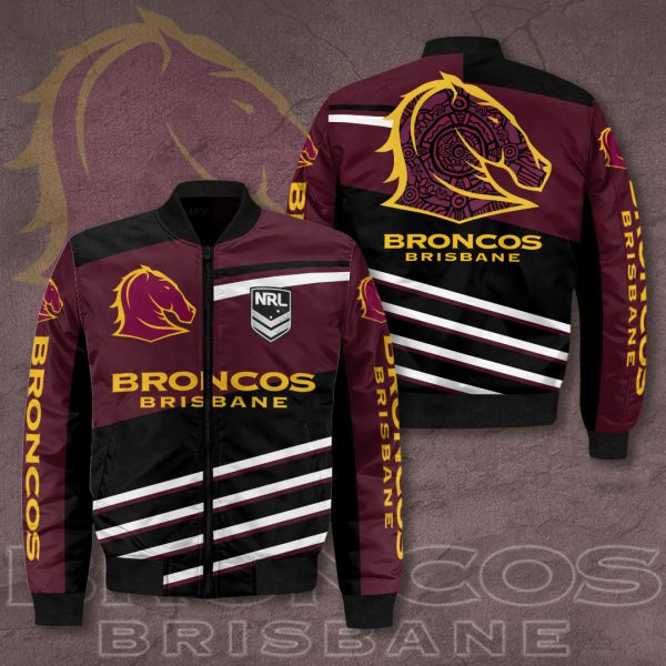 Brisbane Broncos 3D Bomber Jacket - VANDH 1062