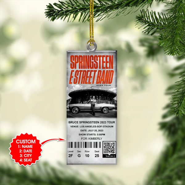 Personalized Bruce Springsteen 2-Side Printed Ornament – VANDH 969