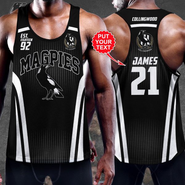 Personalized Collingwood FC Y-Back Muscle Tank Top - VANDH 860