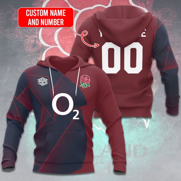 Personalized England National Rugby Union Team 3D Apparel - VANDH 901