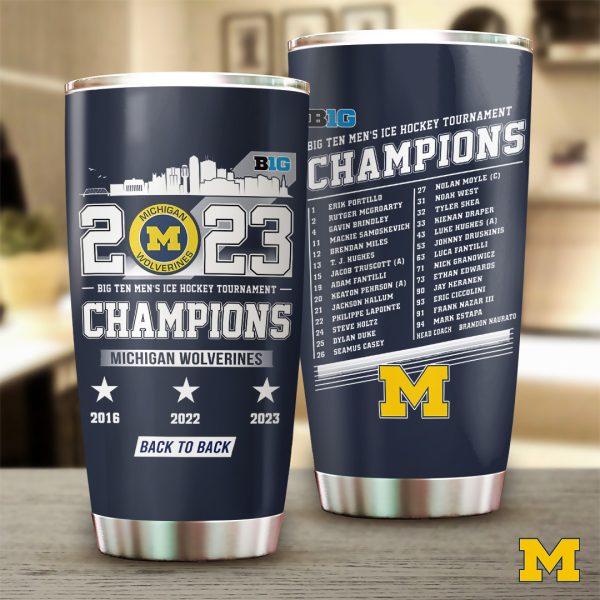 Michigan Wolverines Hockey Tumbler Cup - TANTN 2318