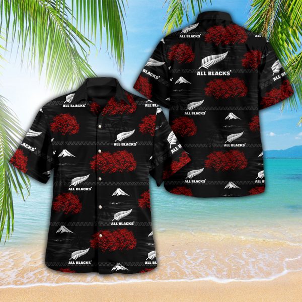 New Zealand National Rugby Union Team All Blacks 3D Hawaii Shirt - VANDH 886