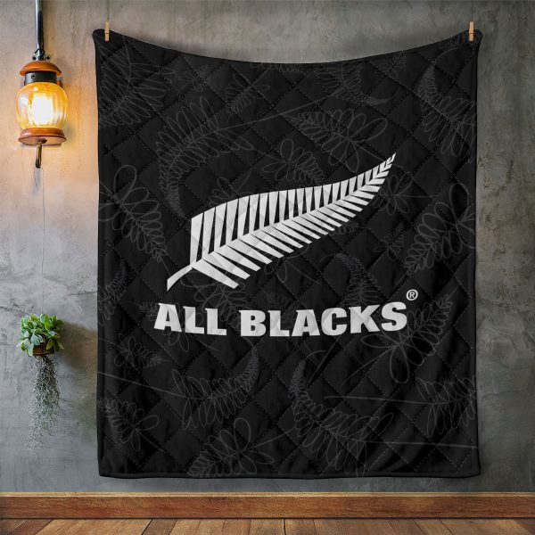 New Zealand National Rugby Union Team All Blacks Quilt Blanket - VANDH 1035