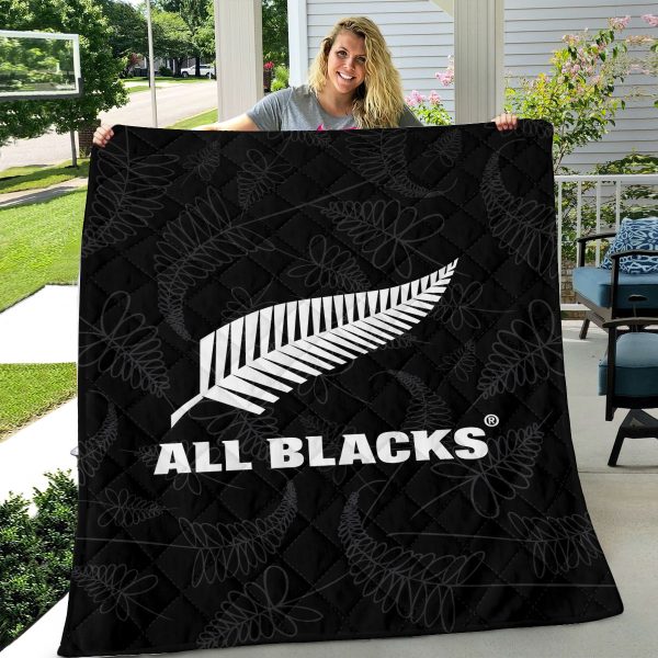 New Zealand National Rugby Union Team All Blacks Quilt Blanket - VANDH 1035