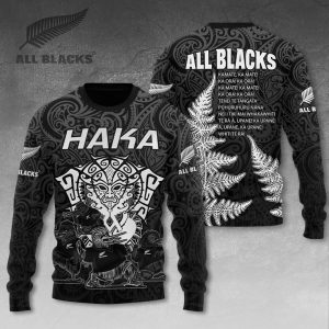 New Zealand National Rugby Union Team All Blacks 3D Apparel - VANDH 1027