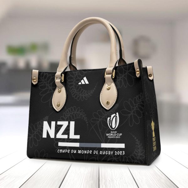 New Zealand National Rugby Union Team All Blacks Leather HandBag - TANTN 2437