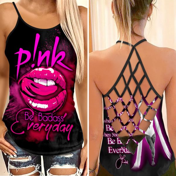 P!nk Criss-Cross Tank Top - VANDH 1033