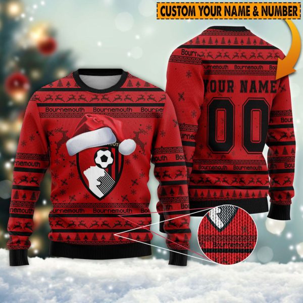 Personalized Bournemouth 3D Ugly Sweater - TANTN 2466