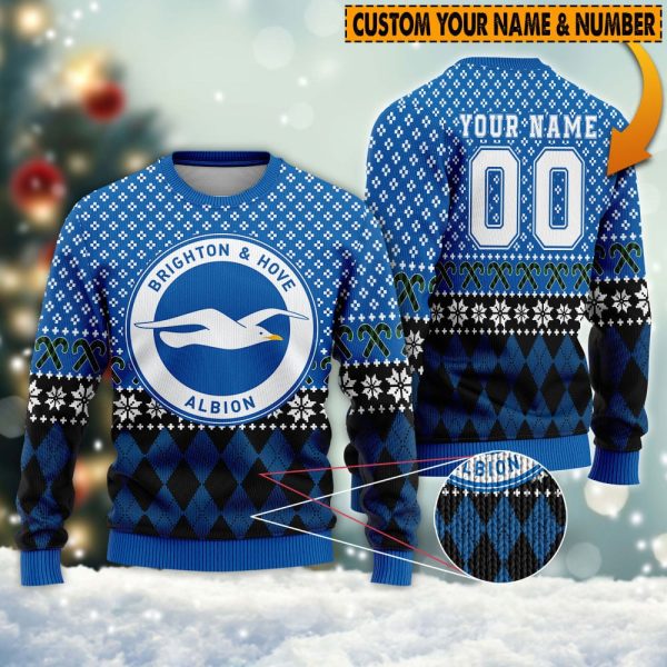 Personalized Brighton & Hove Albion 3D Ugly Sweater - TANTN 2468