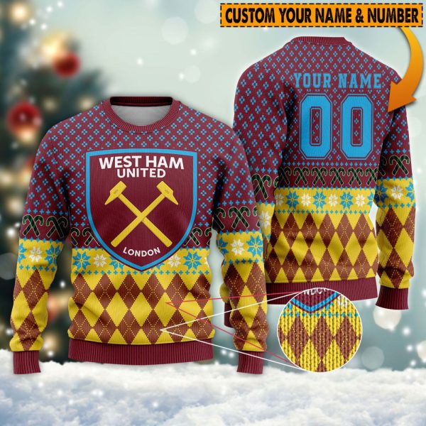 Personalized West Ham United 3D Ugly Sweater - TANTN 2481