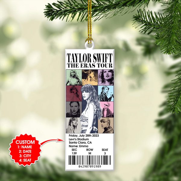 Personalized Taylor Swift 2-Side Printed Ornament - VANDH 948