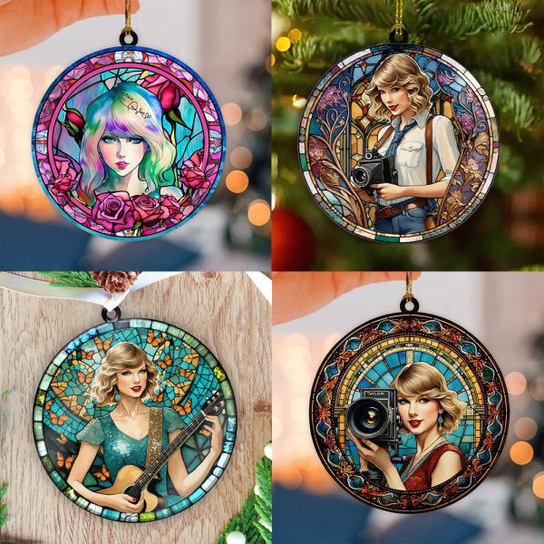 4PCS Taylor Swift 2-Side Printed Acrylic Ornament Set - VANDH 1063