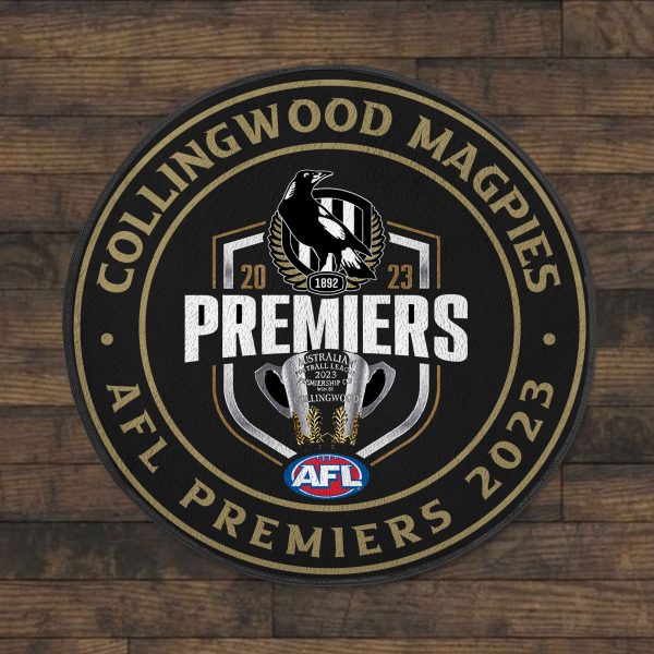 2023 AFL Premiers Collingwood FC Foldable Round Rug - VANDH 1151